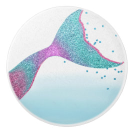 ドレッサ用マーメイドフィン装飾ノブ セラミックノブ