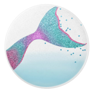 ドレッサ用マーメイドフィン装飾ノブ セラミックノブ