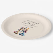 ドレッシングガールエレガントズブライダルシャワー ペーパープレート (アングル)