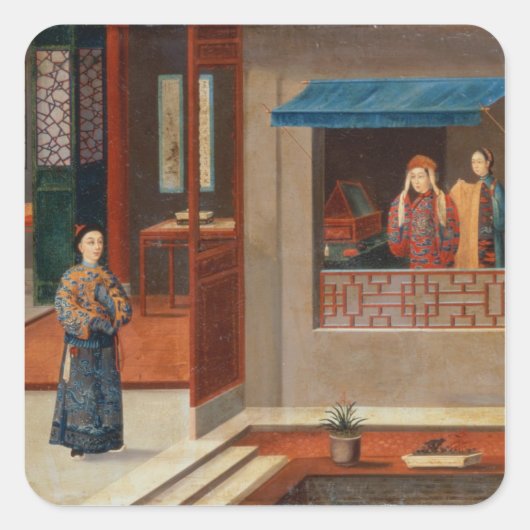 ドレッシングルームのインテリアの姿 スクエアシール (正面)