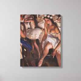 ドレッシングルームのバレリーナ（Serebriakova著） キャンバスプリント