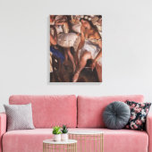 ドレッシングルームのバレリーナ（Serebriakova著） キャンバスプリント (インサイチュ (リビング))