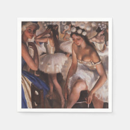 ドレッシングルームのバレリーナ（Serebriakova著） スタンダードカクテルナプキン