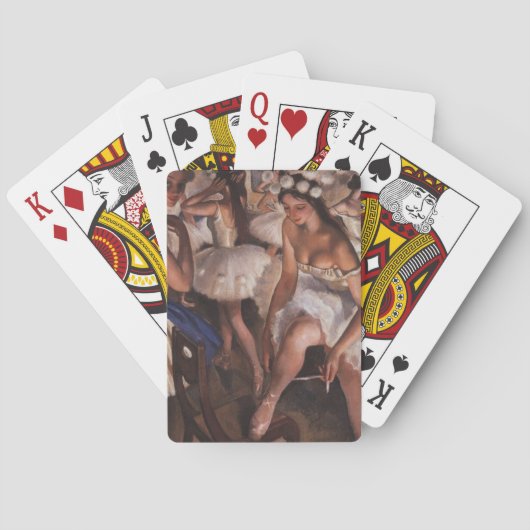 ドレッシングルームのバレリーナ（Serebriakova著） トランプ (裏面)