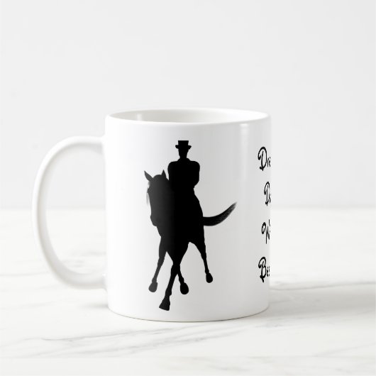 ドレッセージは私の友人と踊り最高のしている コーヒーマグカップ (左)