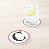 ドレッセージアリーナレター付きバラ コースター (側面)