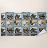 ドレッセージウマビーチタオル ビーチタオル (正面)