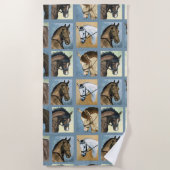 ドレッセージウマビーチタオル ビーチタオル (正面)