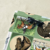 ドレッセージウマビーチ馬好き用タオル ビーチタオル (インサイチュ)