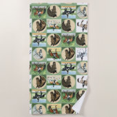 ドレッセージウマビーチ馬好き用タオル ビーチタオル (正面)