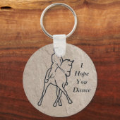 ドレッセージホースハーフ通り – 私はあなたが踊ることを願う キーホルダー (正面)