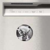 ドレッセージホースブラックアンドホワイト マグネット (インサイチュ (食洗機))