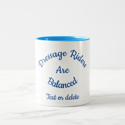 ドレッセージライダーはバランスの取れたカラーシルエット ツートーンマグカップ (中央)