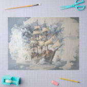 ドレッドノートの抱擁 ブラウン 戦艦 ブルー 薄葉紙 (クラフト)