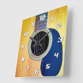 ドレッドノート アコースティック 6弦ギター アーティスト デザイン スクエア壁時計 (傾斜)