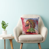 ドレッドロックをプリントしたラスタグランジファリア クッション (椅子)