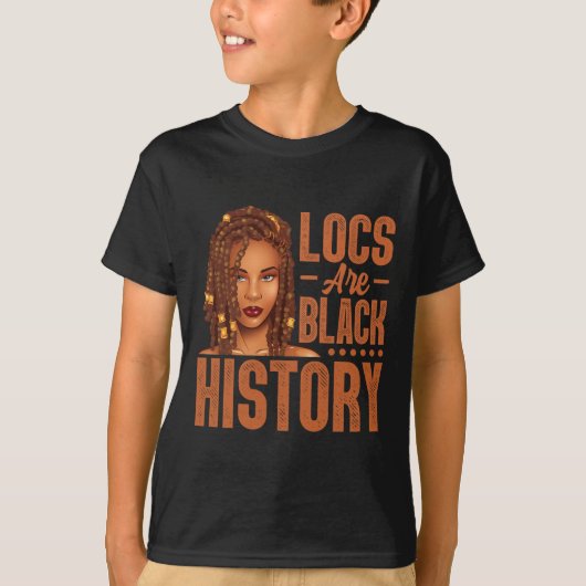 ドレッドロックスは黒人の歴史 アフリカ系アメリカ人 黒人の歴史 Tシャツ (正面)