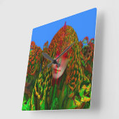 ドレッドロックホリデイ スクエア壁時計 (傾斜)