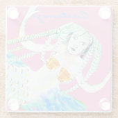 ドレッドロック付きマーメイドThunder_Cove ガラスコースター (裏面)