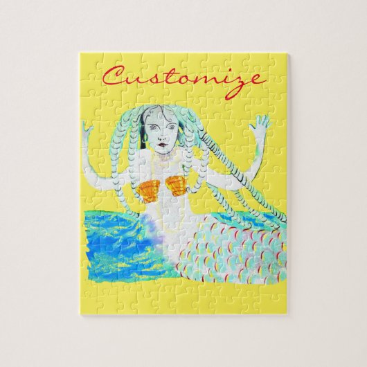ドレッドロック付きマーメイドThunder_Cove ジグソーパズル (縦)
