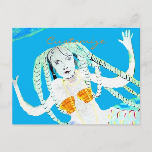 ドレッドロック付き人魚サンダー_コーブ ポストカード (正面)