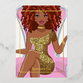 ドレッドロック誕生日パーティーフォイル招待状 箔招待状