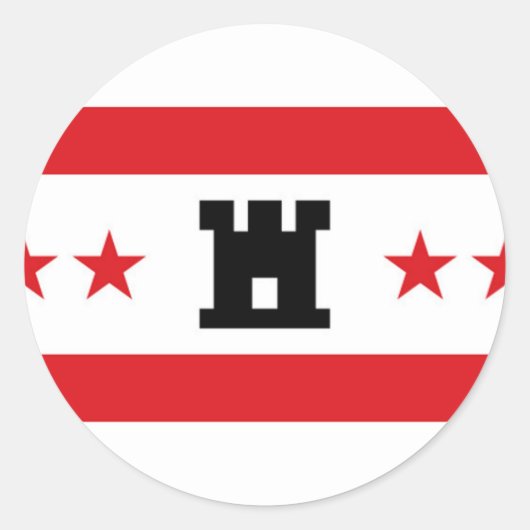 ドレナ国旗 ラウンドシール (正面)