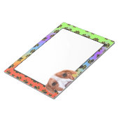 ドレバーカラフル犬の前足パターン ノートパッド (アングル)