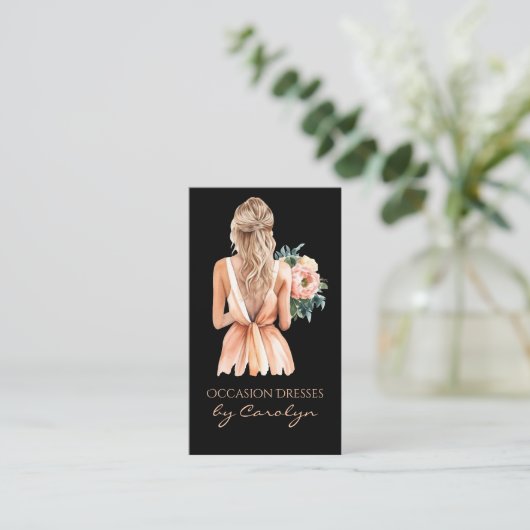 ドレファンシース結婚のシーメストレスビジネスカード 名刺 (スタンド正面)