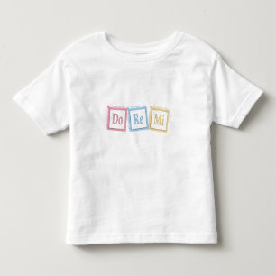 ドレミソルフェッジオベビーブロックミュージカル トドラーTシャツ