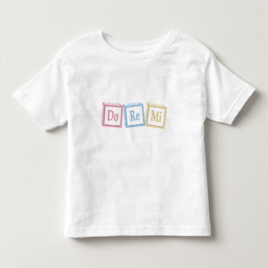 ドレミソルフェッジオベビーブロックミュージカル トドラーTシャツ (正面)