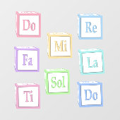 ドレミファソラティソルフェッジョベビーブロックズキッズ ウィンドウサイン (シート)