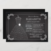 ドレモダンスブライダルシャワー 招待状 (正面/裏面)