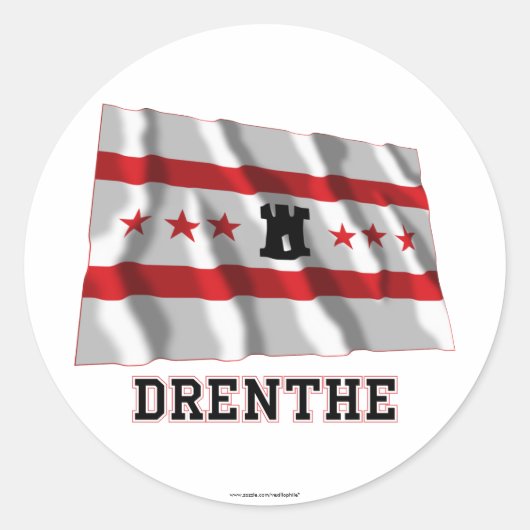 ドレンツ国旗と名称 ラウンドシール (正面)