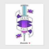 ドレンメインゲーマーパープルカートゥーンシリンジ シール (シート)