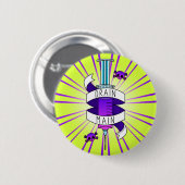 ドレンメインゲーマーパープルグリーン漫画のシリンジ 缶バッジ (正面&裏面)