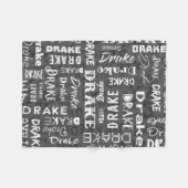 ドレークのパーソナライズな名前をカスタムする フリースブランケット (正面(横))