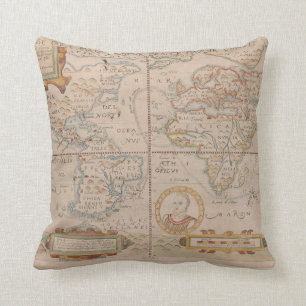 ドレークの地球のCircumnavigationの地図 クッション