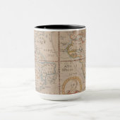 ドレークの地球のCircumnavigationの地図 マグカップ (中央)