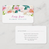 ドレーピングフローラフラワースタイリストアポイントメントカード 予約カード (正面/裏面)