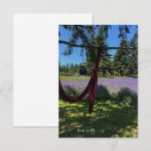 ドレーピング生地、ガーデンランタン&ラベンダーフィールド ノートカード (正面/裏面)