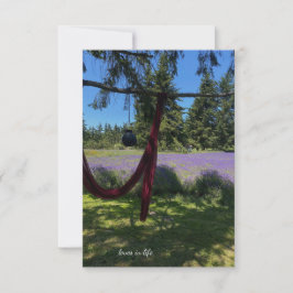 ドレーピング生地、ガーデンランタン&ラベンダーフィールド ノートカード