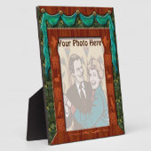 ドレープされた工芸品の窓パーソナライズされた- フォトプラーク (側面)