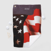 ドレープされた米国国旗 ゴルフタオル (インサイチュ)