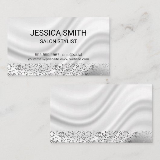 ドレープの背景 名刺 (正面/裏面)