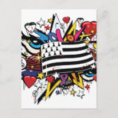 ドレープオーブレターニュBreizhグラフィティブレトングラフフ ポストカード (正面)