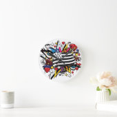 ドレープオーブレターニュBreizhグラフィティブレトングラフフ ラウンド壁時計 (ホーム)