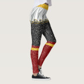 ドレープスカートの錯視ポップ・アートのファッションレギンス レギンス (右)