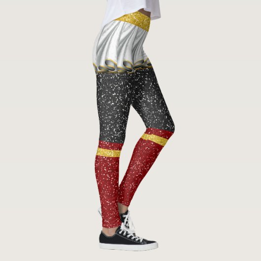 ドレープスカートの錯視ポップ・アートのファッションレギンス レギンス (右)