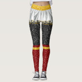 ドレープスカートの錯視ポップ・アートのファッションレギンス レギンス (正面)